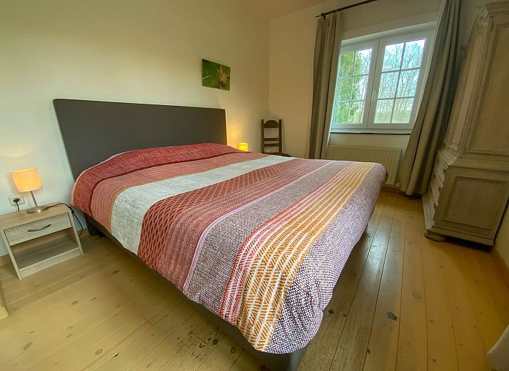 Geniet van de natuur op het terras van Vakantiehuis Heidebos voor 8 personen in Meeuwen-Gruitrode, Limburg, Belgie.