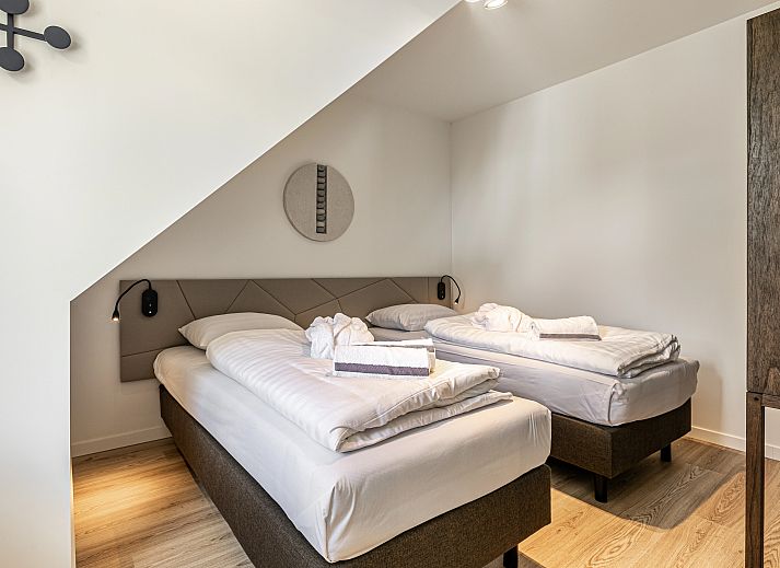 Plattegrond van Mooi Zutendaal 6-persoons villa in Zutendaal, Limburg. Ruime indeling met keuken, woonkamer en terras voor ultiem comfort.