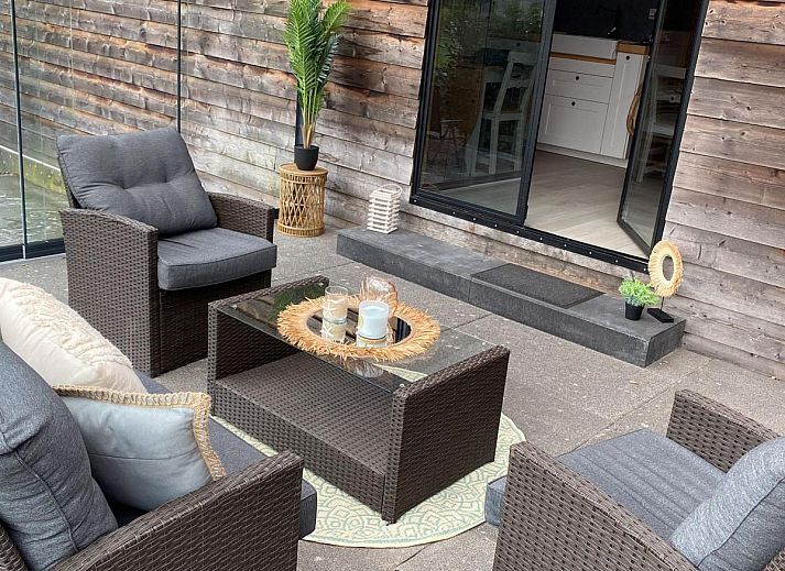 Gezellige binnenruimte van Chalet Wielsmer, vakantiehuis in Limburg, Belgie.