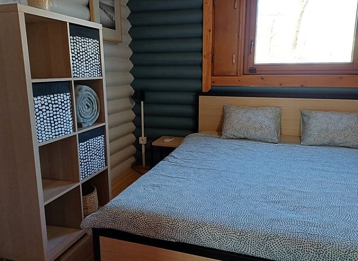 Vooraanzicht van Huisje in La Reid, vakantiehuis met veranda in de Ardennen, Luik, Belgie.