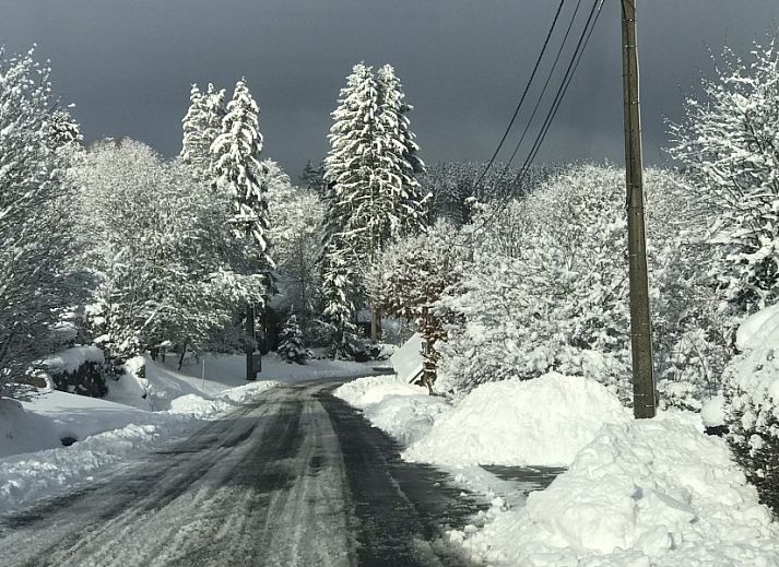 Moderne keuken van Agence-en-Douane vakantiehuis in Butgenbach, Ardennen, Belgie met houten accenten.