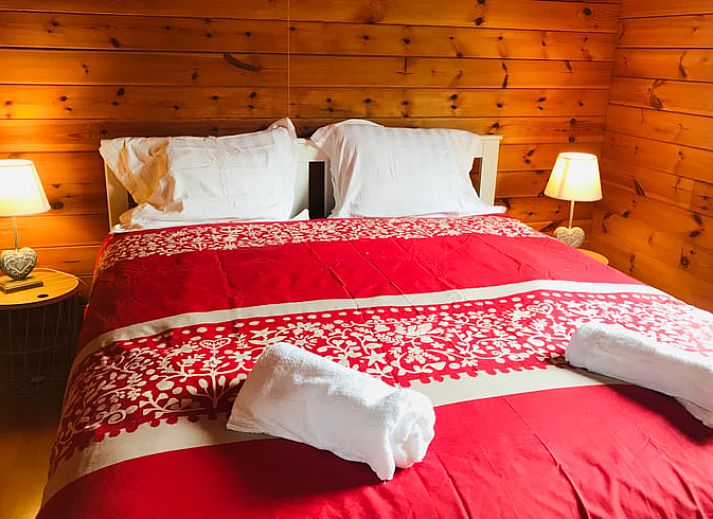 Knusse woonkamer in Vakantiehuis in Stavelot, Ardennen, met comfortabele zithoek en houten interieur.