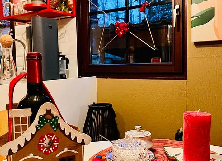 Cozy terrace at Cottage in Kelmis, cottage in the Ardennes, Belgium, surrounded by nature and tranquility.
