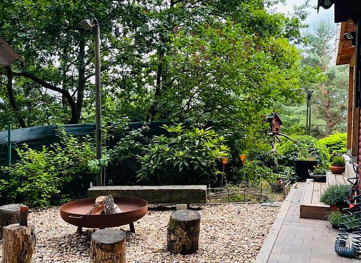 Atmospheric Christmas decorations in the living room of Cottage in Kelmis, vacation home in the Ardennes, Belgium.