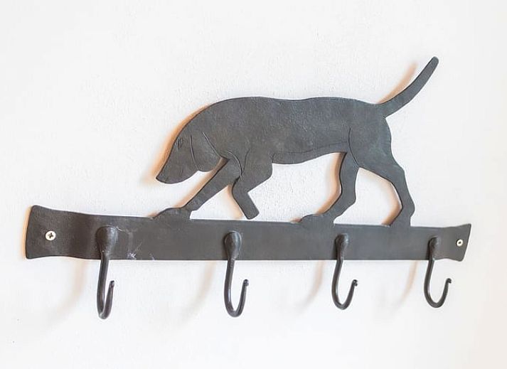 Das Ferienhaus in Kuechelscheid in den Ardennen, Belgien, bietet einen charmanten Aussenbereich mit einem gruenen Garten und einer rustikalen Holzfassade.