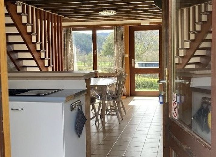 Uitzicht op de natuurlijke omgeving van Vakantiewoning 2 in Ouren, Ardennen, Belgie.