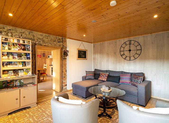 Enjoy the tranquility of the garden of Holiday Home in Sivry, Hainaut, Belgium, with a charming stone terrace and green surroundings.