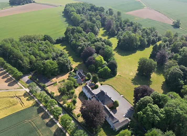 Modern kitchen with wooden details in Holiday home in Sars-la-Bruyere, Hainaut, Belgium.