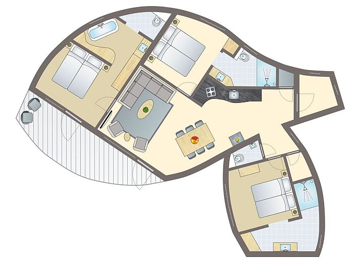 Unterkunft 0735609 - Bungalow Hennegau - 6-persoons The Leaf | 6B1