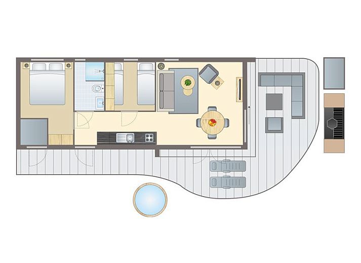 Unterkunft 082915 - Bungalow Namur - 4-persoons lodge | 4BE3
