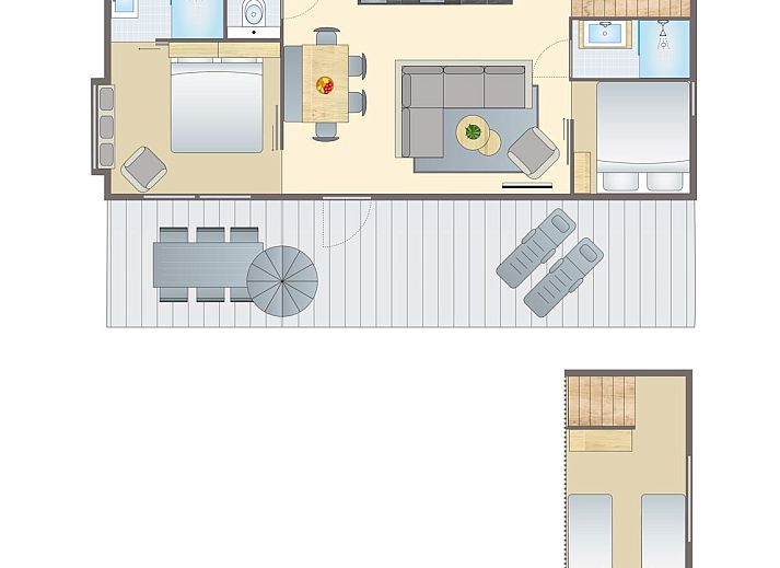 Unterkunft 082920 - Bungalow Namur - 4-6-persoons lodge | 4-6B