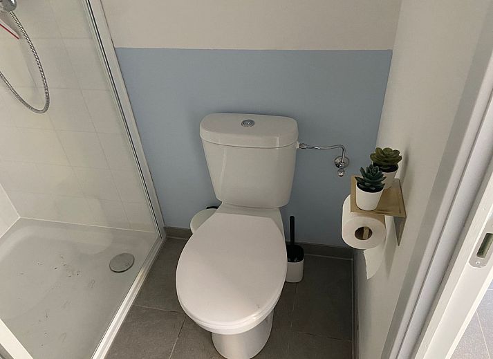 Gemuetliches Wohnzimmer im Ferienhaus Modernes Chalet in Heure, Ardennen, mit stimmungsvoller Weihnachtsdekoration und moderner Beleuchtung.