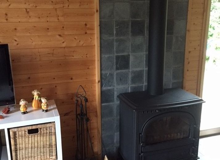 Vooraanzicht van Chalet Eikenblad, charmant vakantiehuis in de Ardennen, Durbuy, Belgi.