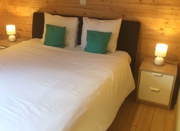 Vooraanzicht van Chalet Eikenblad, charmant vakantiehuis in de Ardennen, Durbuy, Belgi.