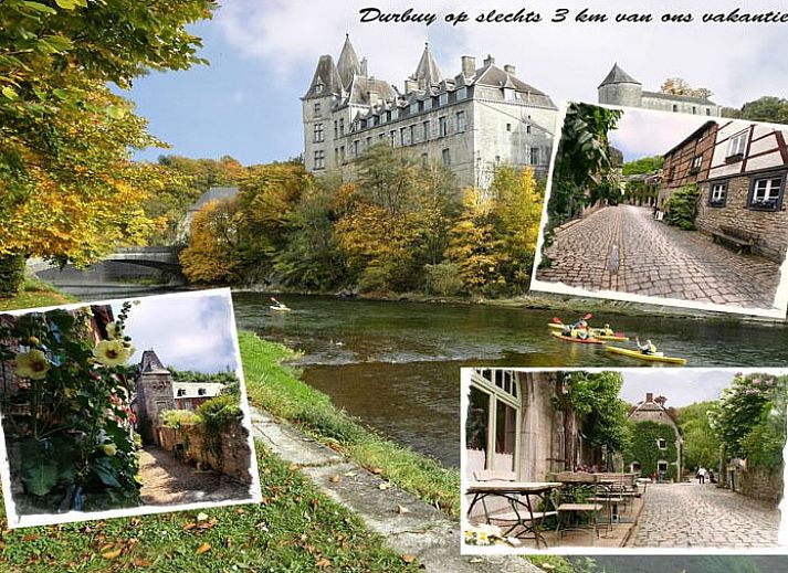 Zonnige binnenruimte van Chalet Vakantiehuis Durbuy Belgische Ardennen met toegang tot terras in de Ardennen, Luxemburg.