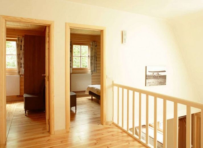Helles Obergeschoss in Chalet, Biron, Ardennen, komfortables Ferienhaus in Luxemburg, Belgien.