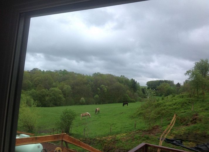 Speeltuin bij Casa Nouche vakantiehuis in Engreux, Ardennen, Belgi voor kinderen.