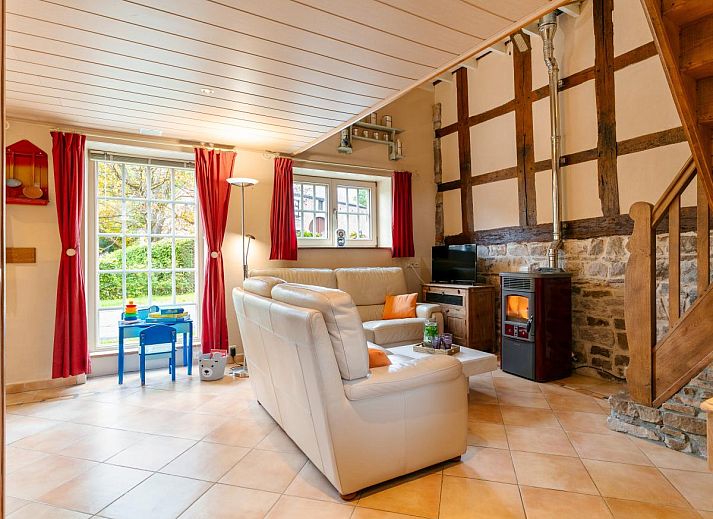 Modern kitchen in vacation home Au Ballon in Manhay, Ardennes, Belgium.