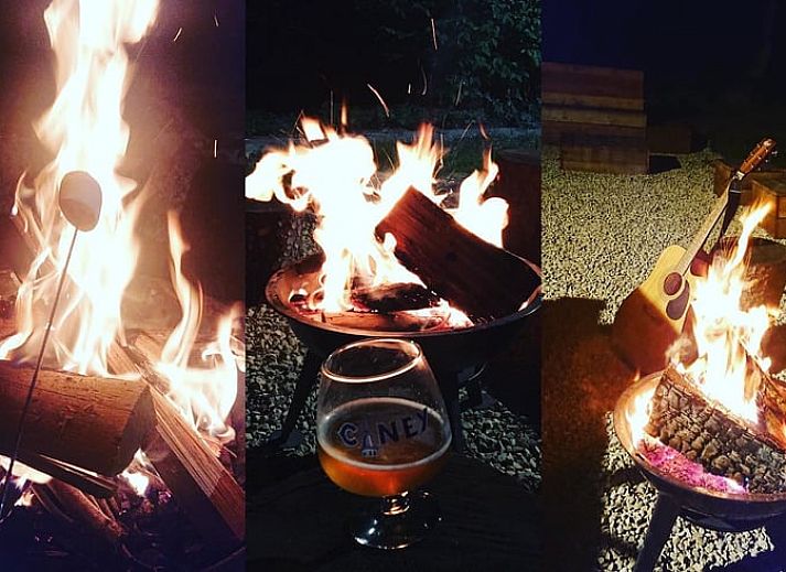 Veranda of cottage in Our, Ardennes, Belgium with spacious seating area.