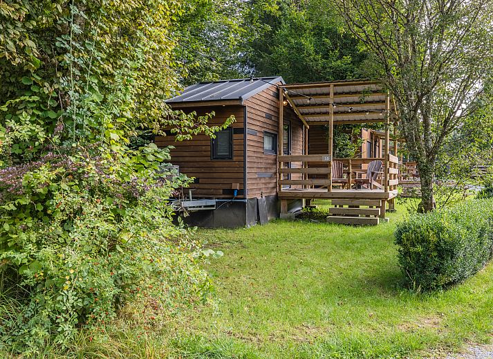 Plattegrond van 2-persoons tiny house 2BY in Poix-Saint-Hubert, Ardennen, met knus interieur en comfortabele slaapkamer.