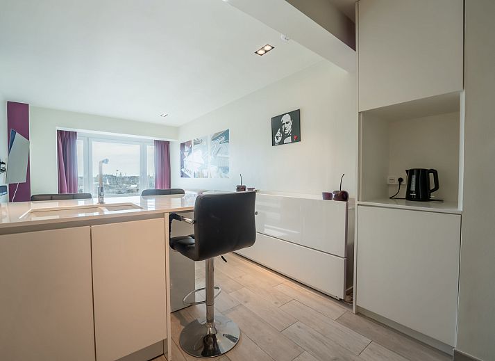 Luxury bedroom in Apartment Bella II, Blankenberge, Belgian coast, with modern interior and comfortable amenities.