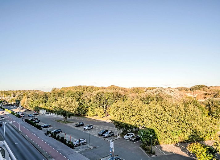 Enjoy the view from the balcony of Apartment Marebelle in Bredene on the Belgian coast, an ideal vacation home.