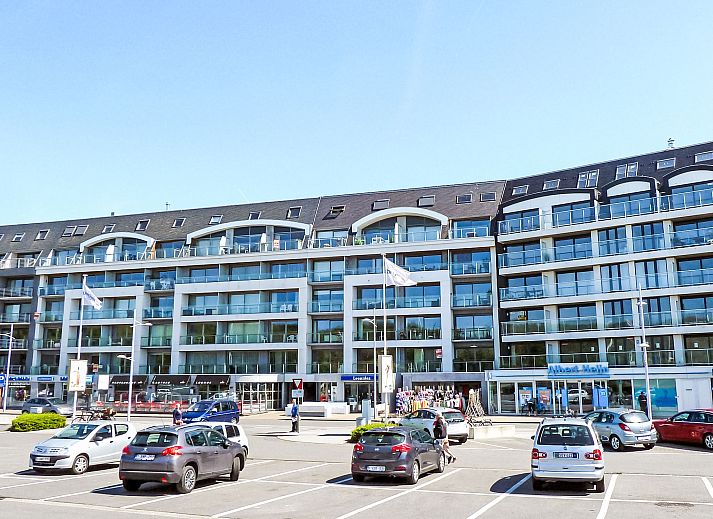 Enjoy the view from the balcony of Apartment Lautrec in Bredene on the Belgian coast, a comfortable vacation home.
