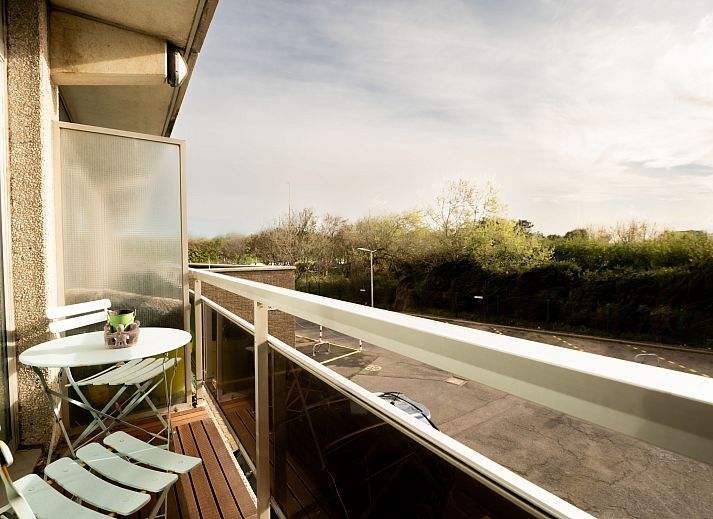 Enjoy the view from the balcony of Apartment Astrid 62/101 in Bredene, Belgian coast, ideal for a relaxing vacation.