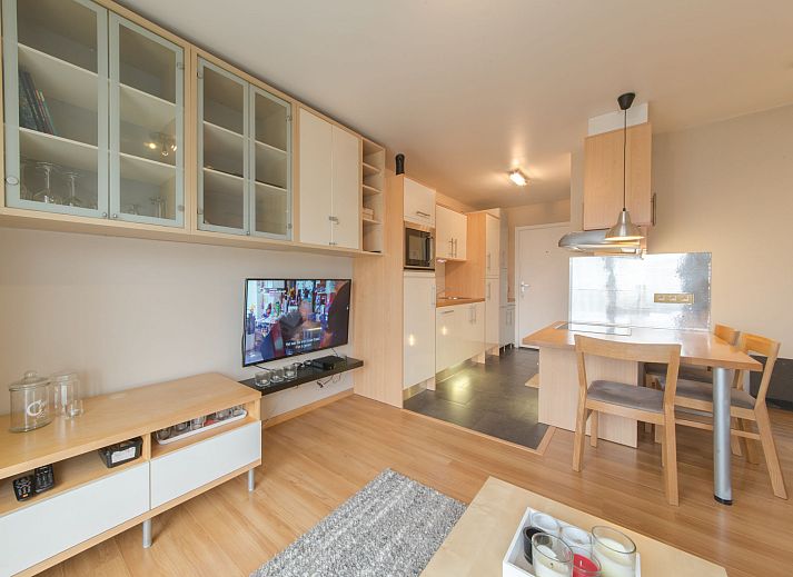 Apartment Firenze 011 in Bredene, Belgian coast, with swimming pool and modern balconies for a relaxing vacation stay.