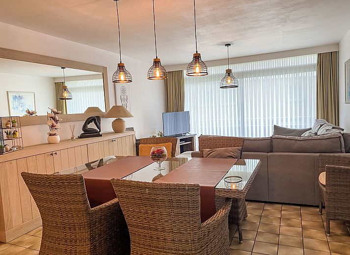 Enjoy the sunny terrace at Apartment 103 in Bredene, Belgian coast. Perfect for a relaxing stay by the sea.