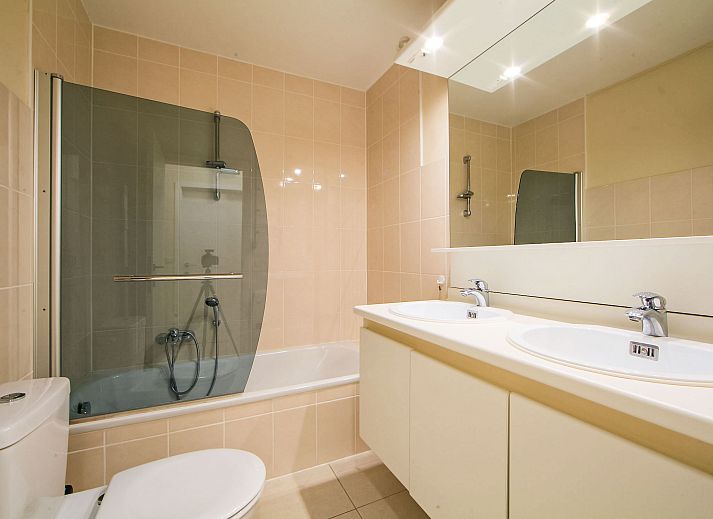 Cozy living room in Apartment Residentie Havenhuys, Bredene, Belgian coast, with modern interior and spacious terrace.