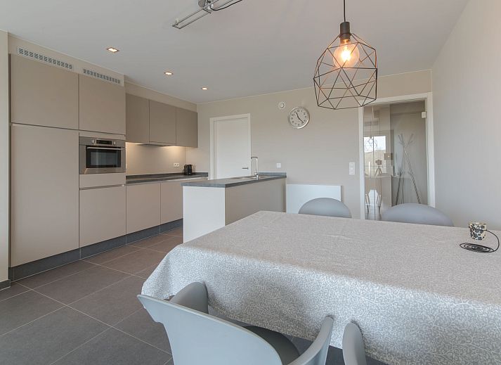 Enjoy the panoramic view from the spacious balcony of Apartment Solis in Bredene on the Belgian coast.