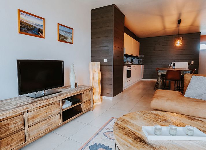 Enjoy the view from the terrace of Apartment De Paddock, located on the Belgian coast in Bredene.