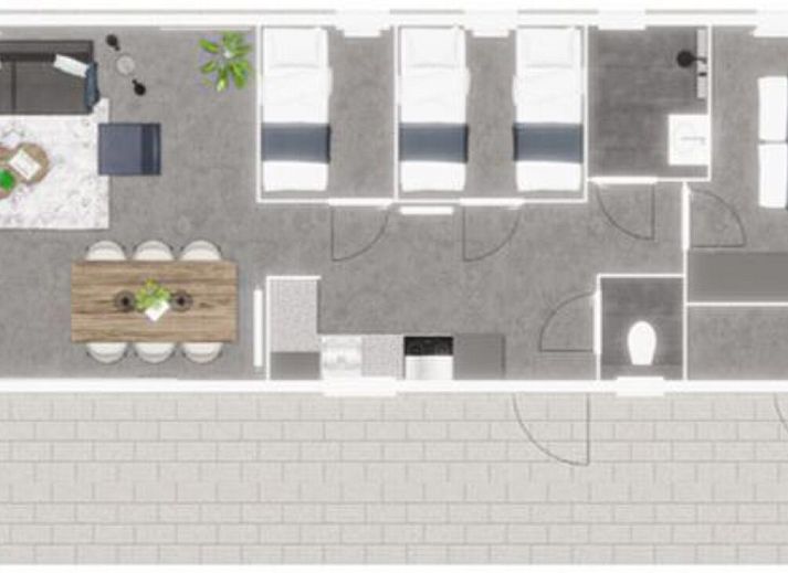 Ontspan op het zonnige terras van de Premium Lodge I in Nieuwpoort, Belgische kust. Luxe vakantiehuis voor 6 personen, omgeven door natuur.