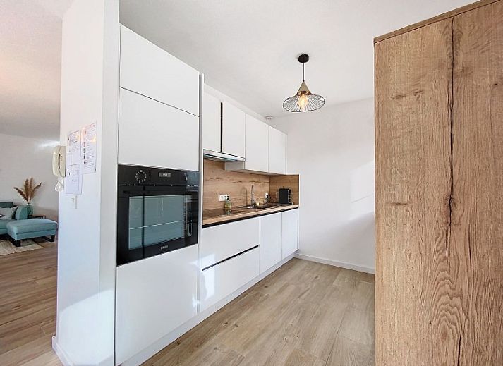 Stylish living room in Tijl Uilenspiegel apartment, Oostduinkerke, Belgian coast.