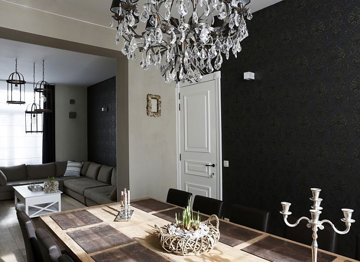 Moderne slaapkamer in appartement De Zeester in Oostende, Belgische kust met stijlvolle inrichting.