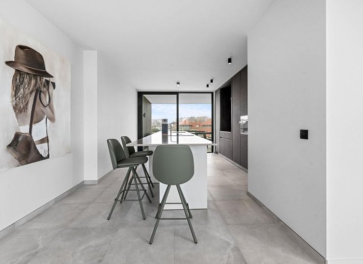 Penthouse 'Ter Elst' in De Panne, Belgian coast: Luxury apartment with panoramic views of nature from the modern living space.