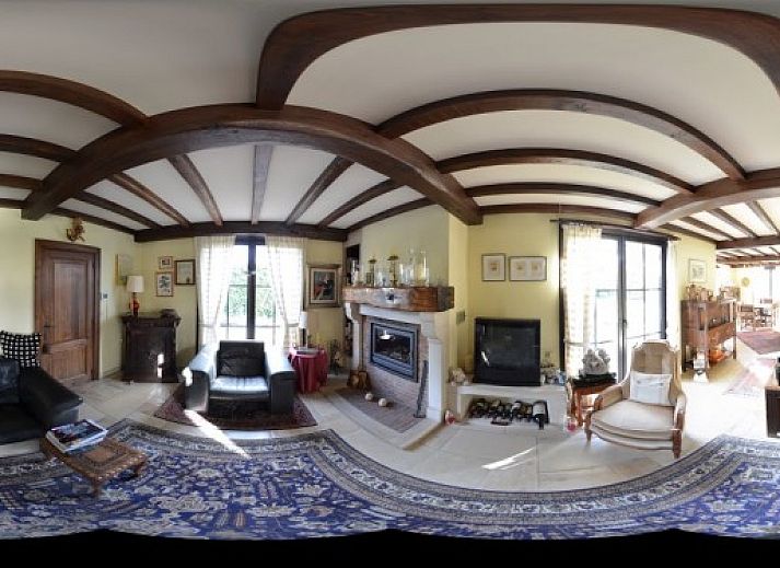 Aerial view of B & B YACA, a charming bed and breakfast in De Haan on the Belgian coast.