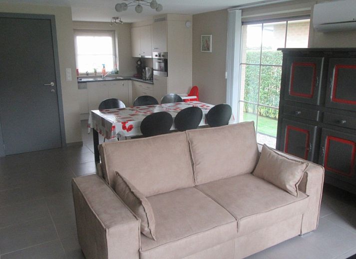 Terrasse des Ferienhauses Walhofpark 13 in Adinkerke-De Panne, belgische Kueste.