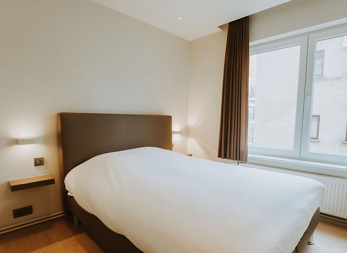 Stylish living room in Apartment Goethe close to the beach in De Haan, Belgian coast. Comfortable accommodation with modern furnishings.