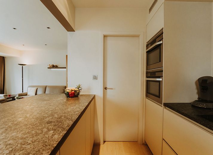 Attractive bedroom in Apartment Goethe, De Haan, Belgian coast, with comfortable bed and natural light for optimal relaxation.