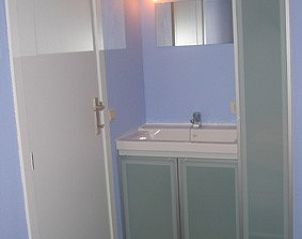 Modern sink in Frances Milton vacation home, Bruges, West Flanders.