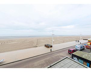 Blick auf den Strand vom zweiten Ferienhaus Les Petrels in Koksijde, Westflandern, ideale Lage fr einen erholsamen Aufenthalt am Meer.
