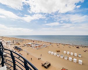 Blick vom Golden Hour Ferienhaus in Koksijde, Westflandern mit schnem Strand- und Meerblick.