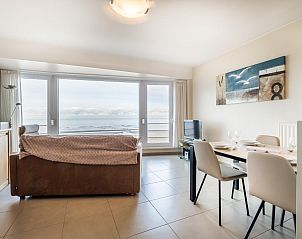 Enjoy the panoramic sea view from the living room of vacation home Vitelli fourth in Koksijde, West Flanders, Belgium.