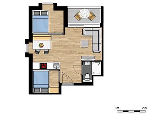 Verblijf 012615 - Vakantiewoning West-Vlaanderen - Ruime suite | 4p