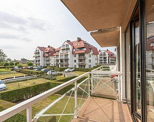 Enjoy the view from the balcony of Green Garden block 1 - 0105, a vacation home in Middelkerke, West Flanders, Belgium.