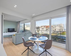 Wimbledon Westende - 0306 Ferienhaus in Westflandern, Belgien, mit Blick auf moderne Wohnungen und ruhige Strae.