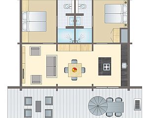 Guest house 054718 - Bungalow Limburg - Mooi Zutendaal | 4-persoons villa | 4CE1