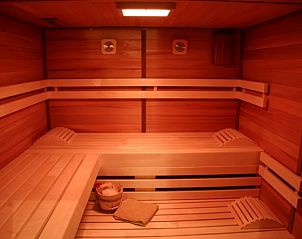Cozy sauna in vacation home Herresbach, located in Herresbach, Ardennes, Belgium.